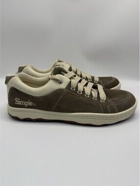 Simple Skate Shoes OS Mens Suede Canvas Low Top Skater Sneakers Size 8 NWOB